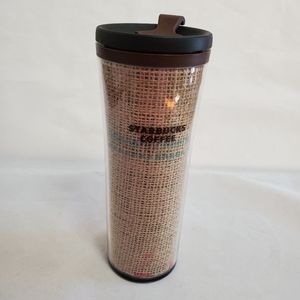 Starbucks Burlap Tumbler Travel Mug